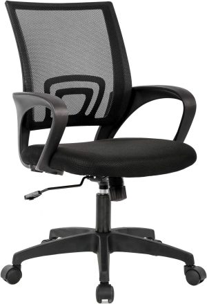 BestOffice | Ergonomic Office Chair | Mid-Back Swivel Desk Chair